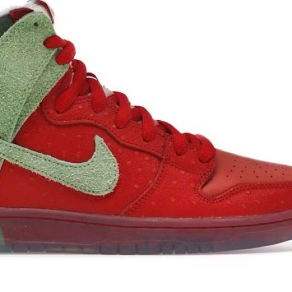 Nike Kids Vibrant Red and Green Sneakers